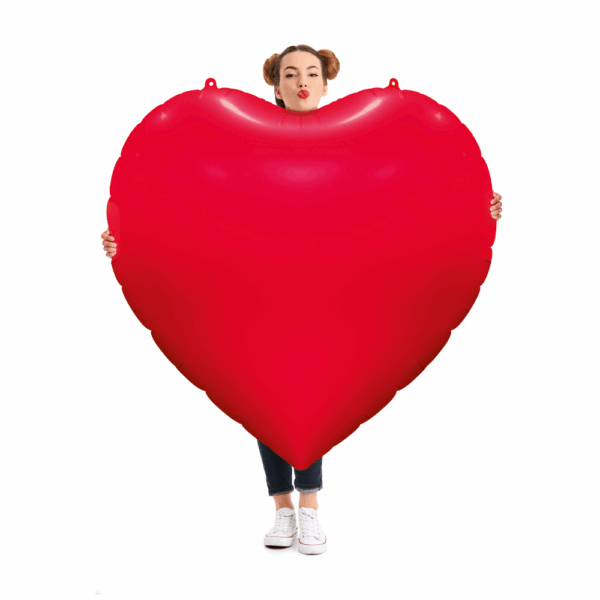 Foilballoon heartshape XXL - 62" red