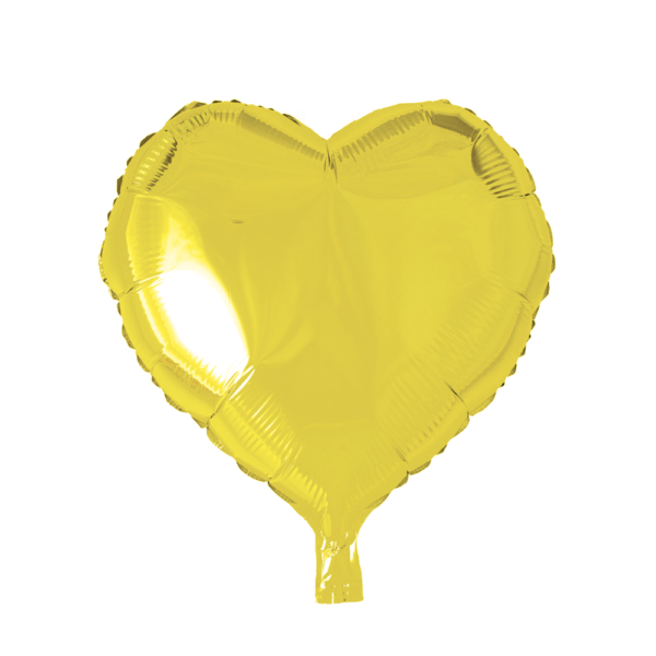 Foilballoon heartshape 18'' yellow  bulkpacked