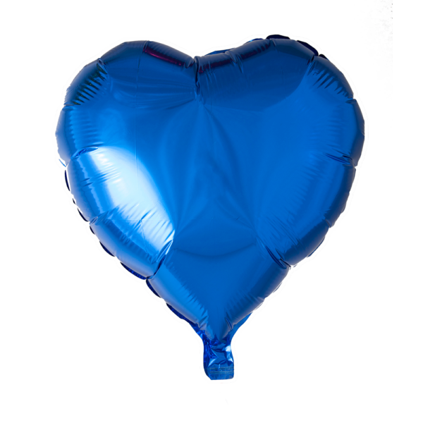 Foilballoon heartshape 18'' navy blue  bulkpacked