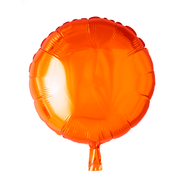 Foilballoon round 18'' orange  bulkpacked