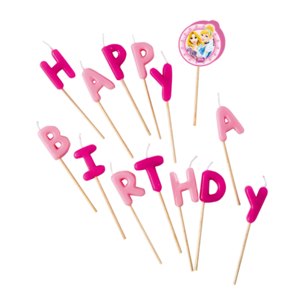 1 Happy Birthday Toothpick Candles  - Princess Live Your Story