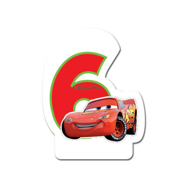 Cake candle Birthday nr. 6 - Cars