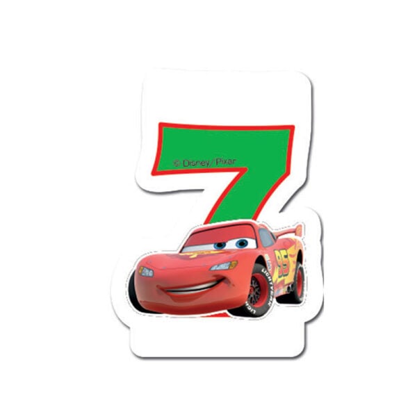 Cake candle Birthday nr. 7 - Cars