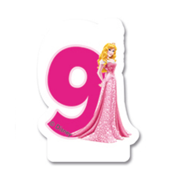 Cake candle Birthday nr. 9  - Princess Dreaming