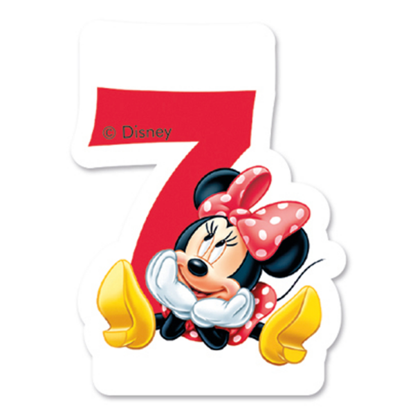 Cake candle Birthday nr. 7  - Minnie Mouse