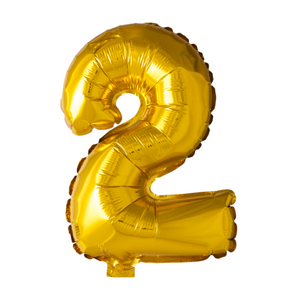 Foilballoon 16" no. 2 gold