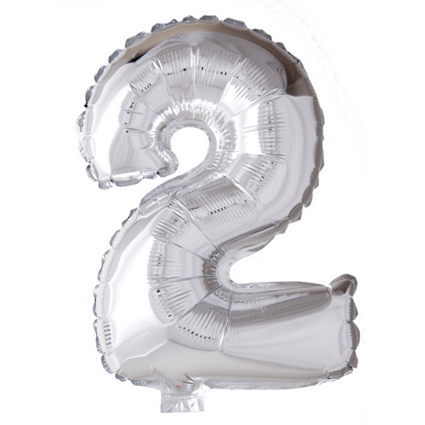 Foilballoon 40'' no. 2 silver