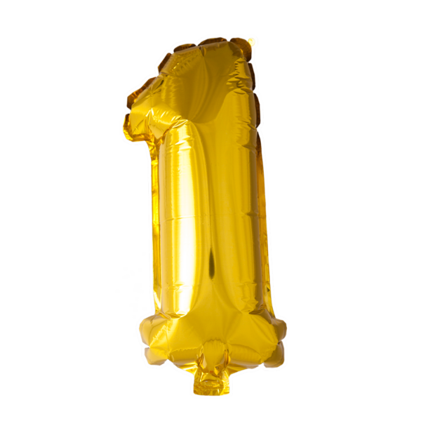 Foilballoon 40'' no. 1 gold