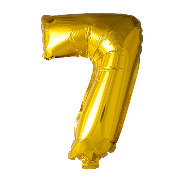 Foilballoon 40'' no. 7 gold