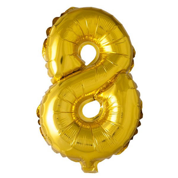Foilballoon 40'' no. 8 gold