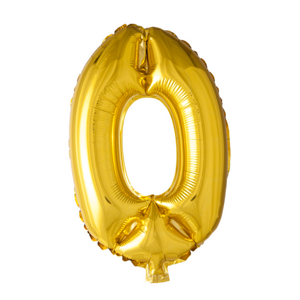 Foilballoon 40'' no. 0 gold