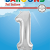 Foilballoon 34" no. 1 silver - Image 2