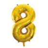 Foilballoon 34" no. 8 gold