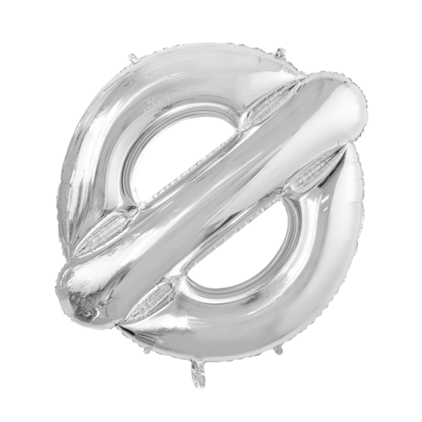 Foilballoon 40" Ø silver