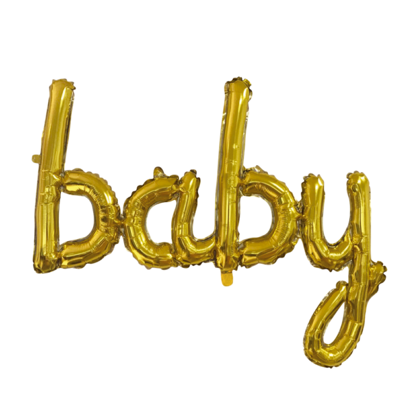Foilballoon word 16" 'BABY' gold