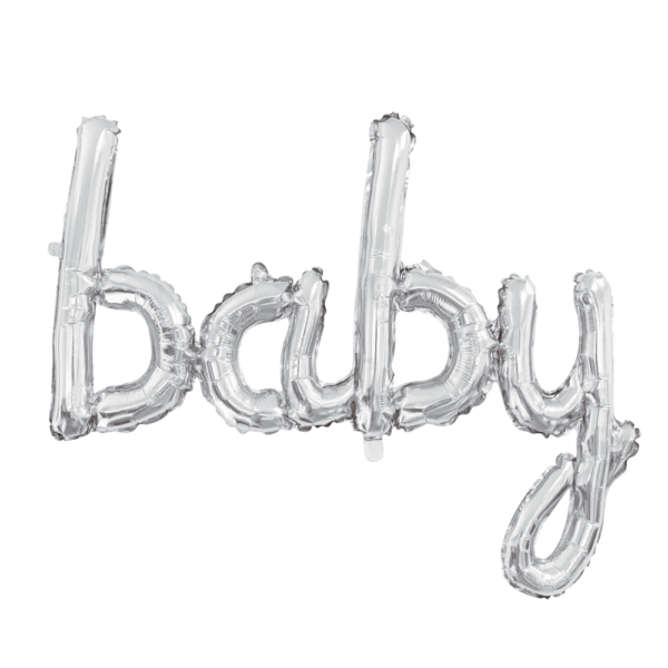 Foilballoon word 16" 'BABY' silver