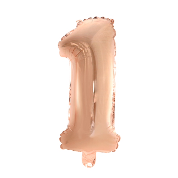 Foilballoon 16" no. 1 rose gold