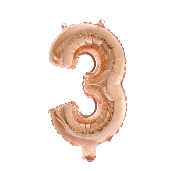 Foilballoon 16" no. 3 rose gold