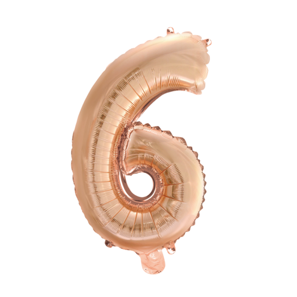 Foilballoon 16" no. 6 rose gold