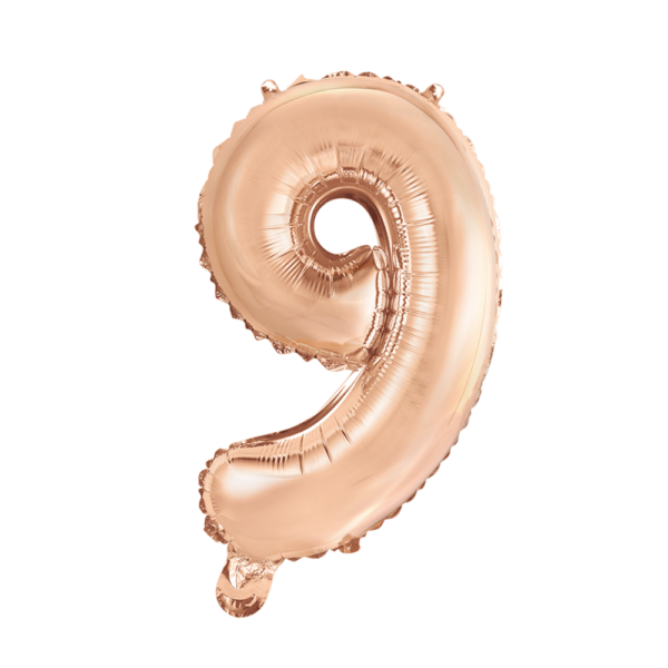 Foilballoon 16" no. 9 rose gold