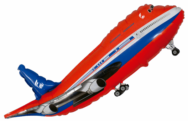 Foilballoon 20 x 39'' Plane Red