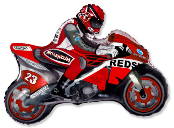 Foilballoon 27 x 33'' Moto racing red