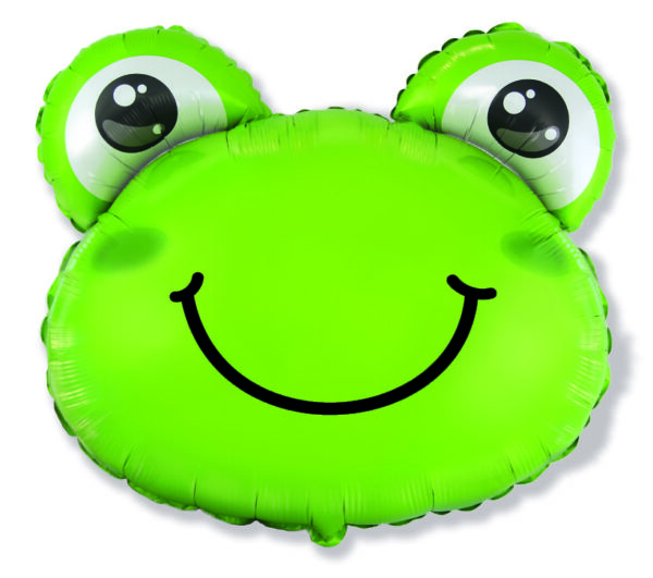 Foilballoon 25 x 27'' Frog head