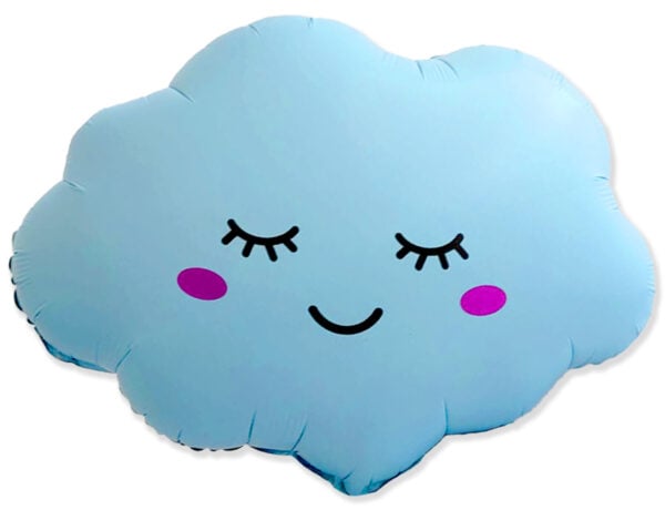 Foilballoon 22 x 27'' Cloud matte baby blue