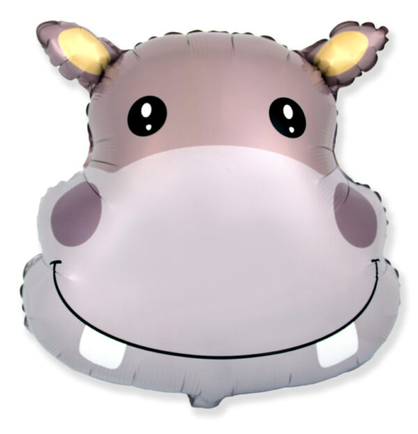 Foilballoon 22 x 22'' Hippo head