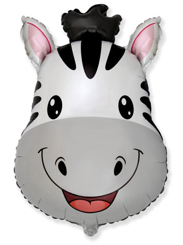 Foilballoon 27 x 19'' Zebre head