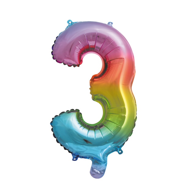 Foilballoon 16" no. 3 rainbow
