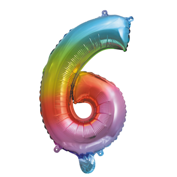 Foilballoon 16" no. 6 rainbow