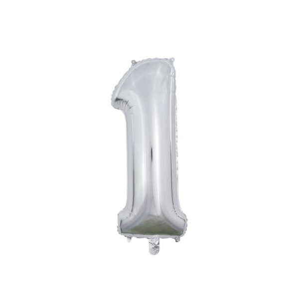 Foilballoon 26" No. 1 silver