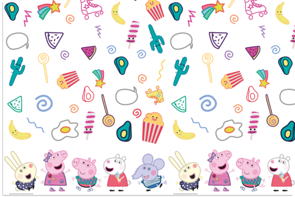 1 Plastic Tablecover 120x180cm - Peppa Pig Messy Play