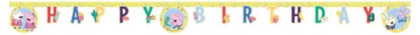 1 Happy Birthday Die-Cut Banner - Peppa Pig Messy Play