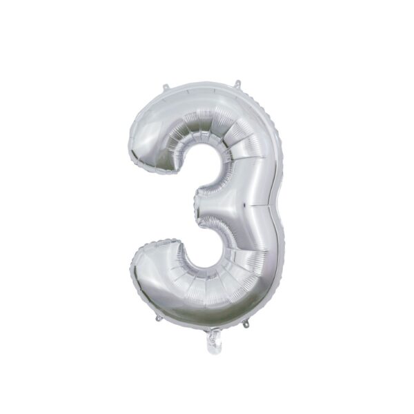 Foilballoon 26" No. 3 silver