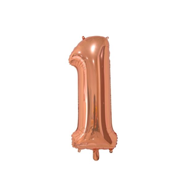Foilballoon 26" No. 1 rose gold