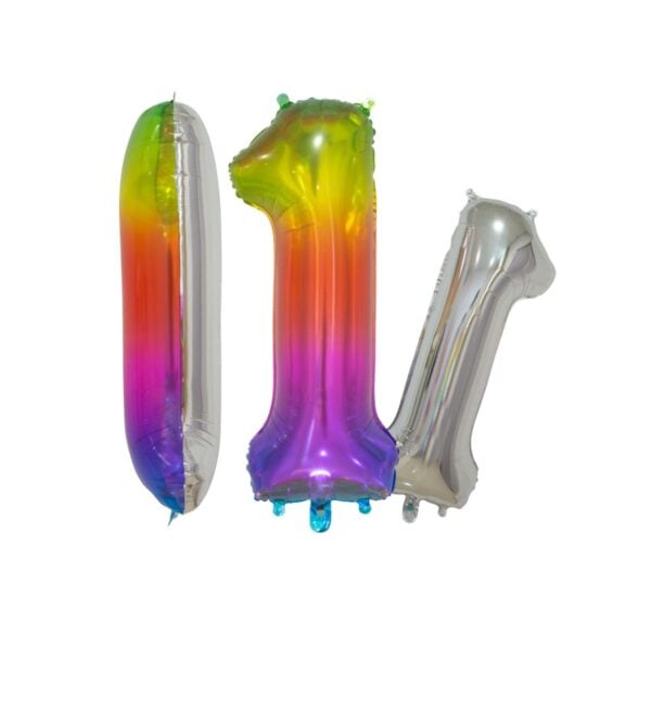 Foilballoon 30" No. 1 transparant rainbow - Image 2