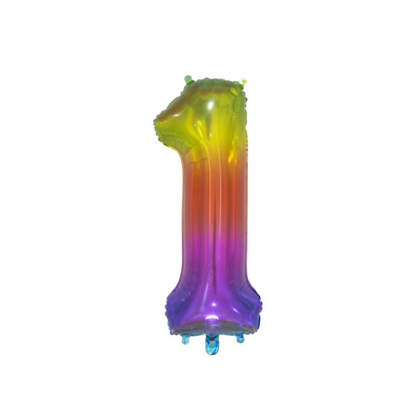 Foilballoon 30" No. 1 transparant rainbow