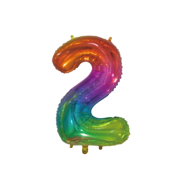 Foilballoon 30" No. 2 transparant rainbow
