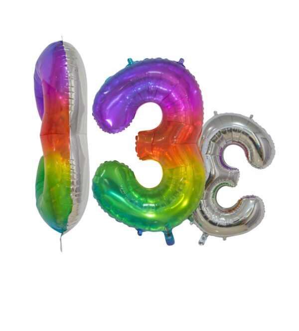 Foilballoon 30" No. 3 transparant rainbow - Image 2
