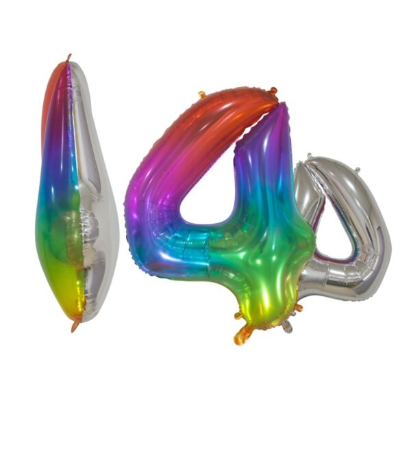 Foilballoon 30" No. 4 transparant rainbow - Image 2