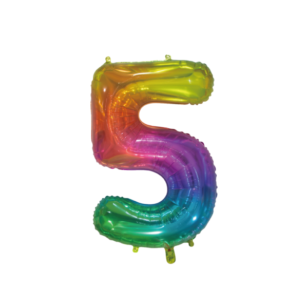 Foilballoon 30" No. 5 transparant rainbow