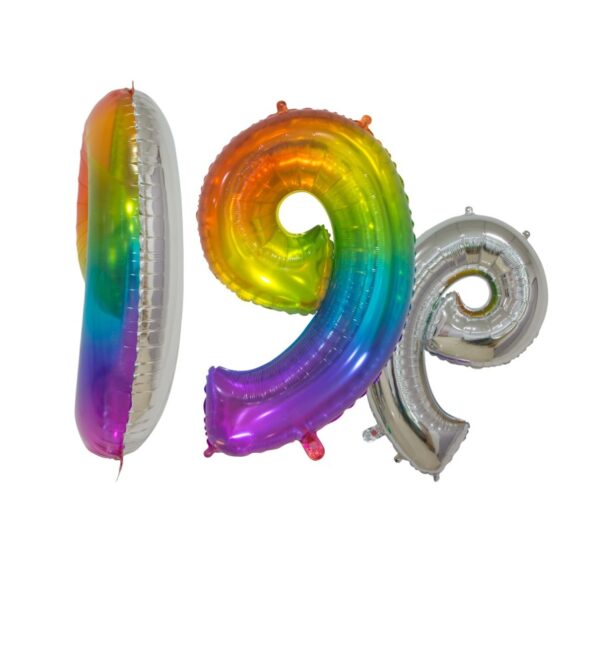 Foilballoon 30" No. 9 transparant rainbow - Image 2