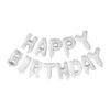 Foilballoon word 16" 'happy birthday' silver