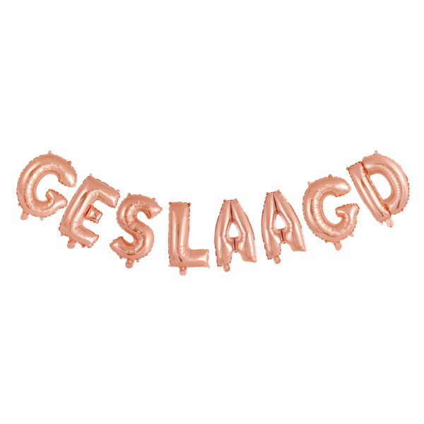 Foilballoon word 16" 'geslaagd' rose gold