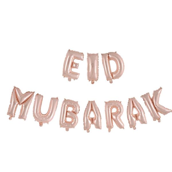 Foilballoon word 16" 'Eid Mubarak' rose gold