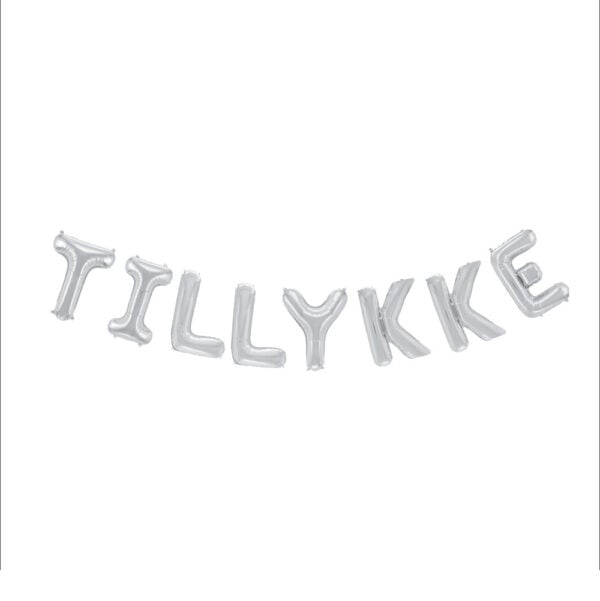 Foilballoon word 16" 'Tillykke' gold