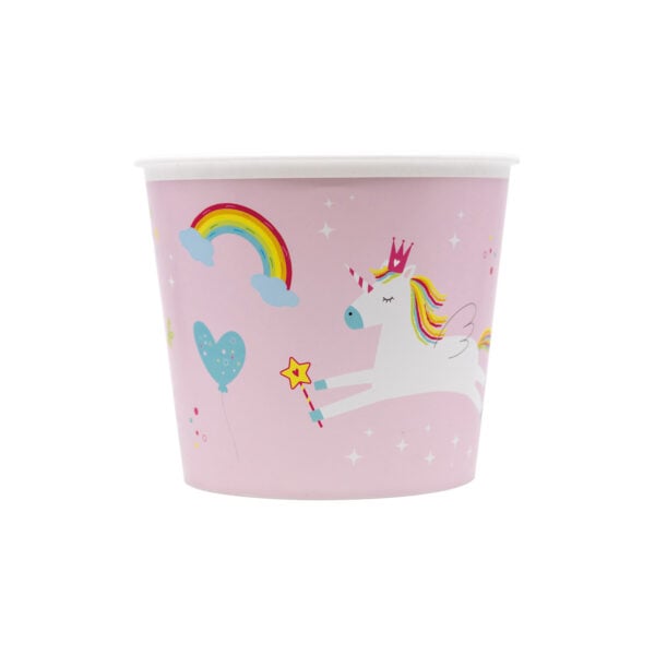1 Reusable Pop-Corn Bucket 2.2L - Unicorn Rainbow Colors