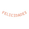 Foilballoon word 16" 'Felicidades' rose gold